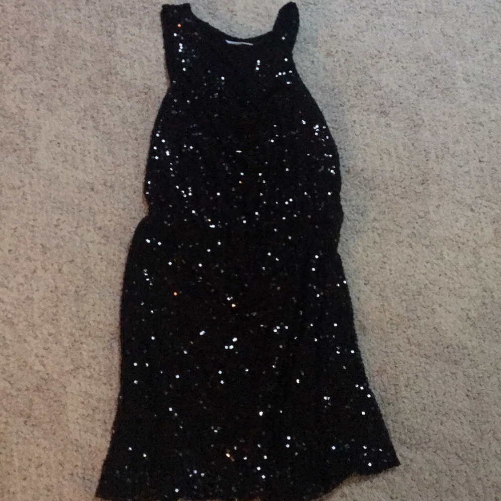 Black Sequins Dress